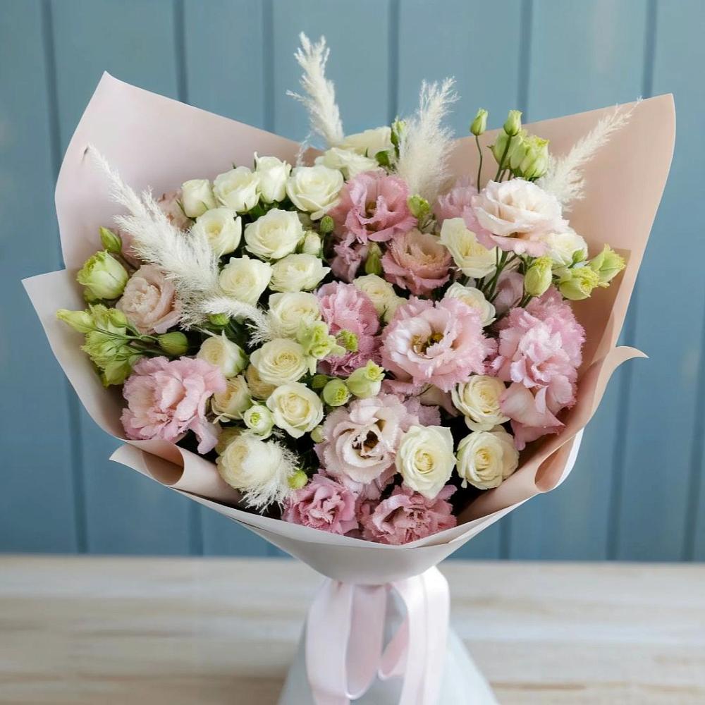 Букет цветов из: Альстромерии и Розы в Парабели