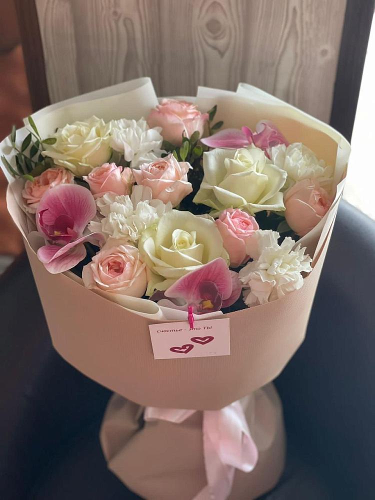 Букет цветов из: Орхидеи, Розы и Гвоздики в Парабели