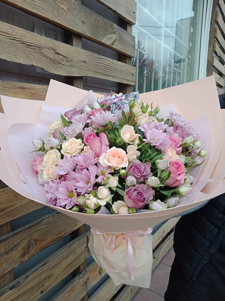 Букет цветов из: Розы и Хризантемы в Парабели