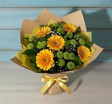 Букет цветов из:  Герберы и Хризантемы в Парабели