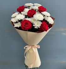 Букет цветов из:  Розы и Хризантемы в Парабели