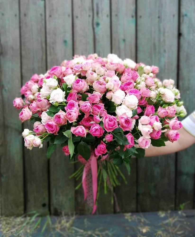 Букет Розовые кустовые розы Натали и Лав Лидия в Парабели