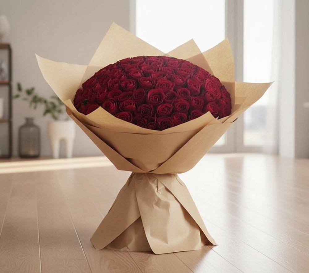 Букет 101 Красная роза в Парабели