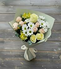 Букет цветов из:  Альстромерии, Розы и Хризантемы в Парабели