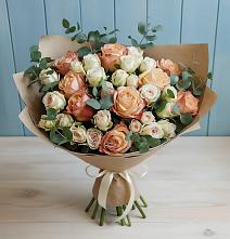 Букет цветов из:  Альстромерии и Розы #REPLACE_PRED# Парабели